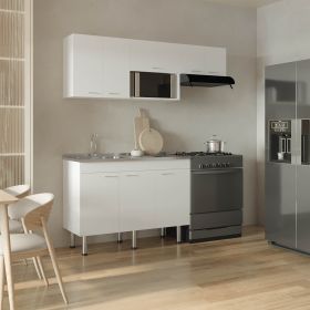 Myton Kitchen Set, 8 Doors,8 Shelves, 6 Legs