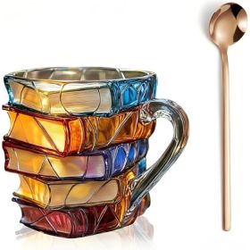 Painted Book Mug 3D Painted Book Coffee Cup (Option: Type 2 set-1PCS)