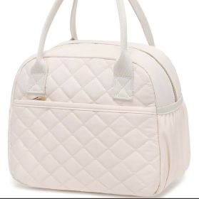 waterproof and insulated lunch box bag, large capacity portable lunch box bag (Color: Beige)